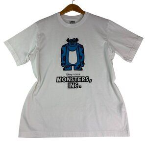 Pixar Monsters Inc Graphic T-Shirt Women’s M White Short Sleeve Cotton Tee